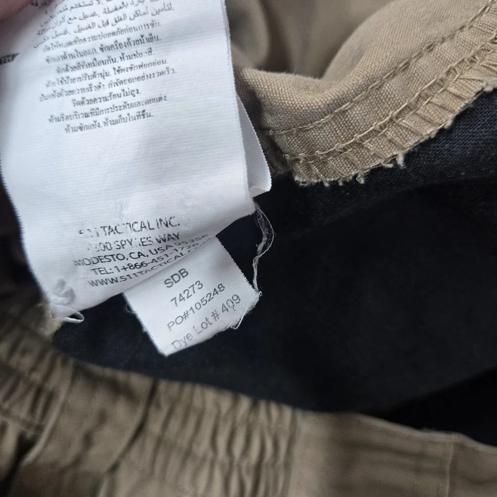 5.11 Tactical Men Pants 38X32 Khaki Cargo 74273 Taclite Pro Ripstop READ